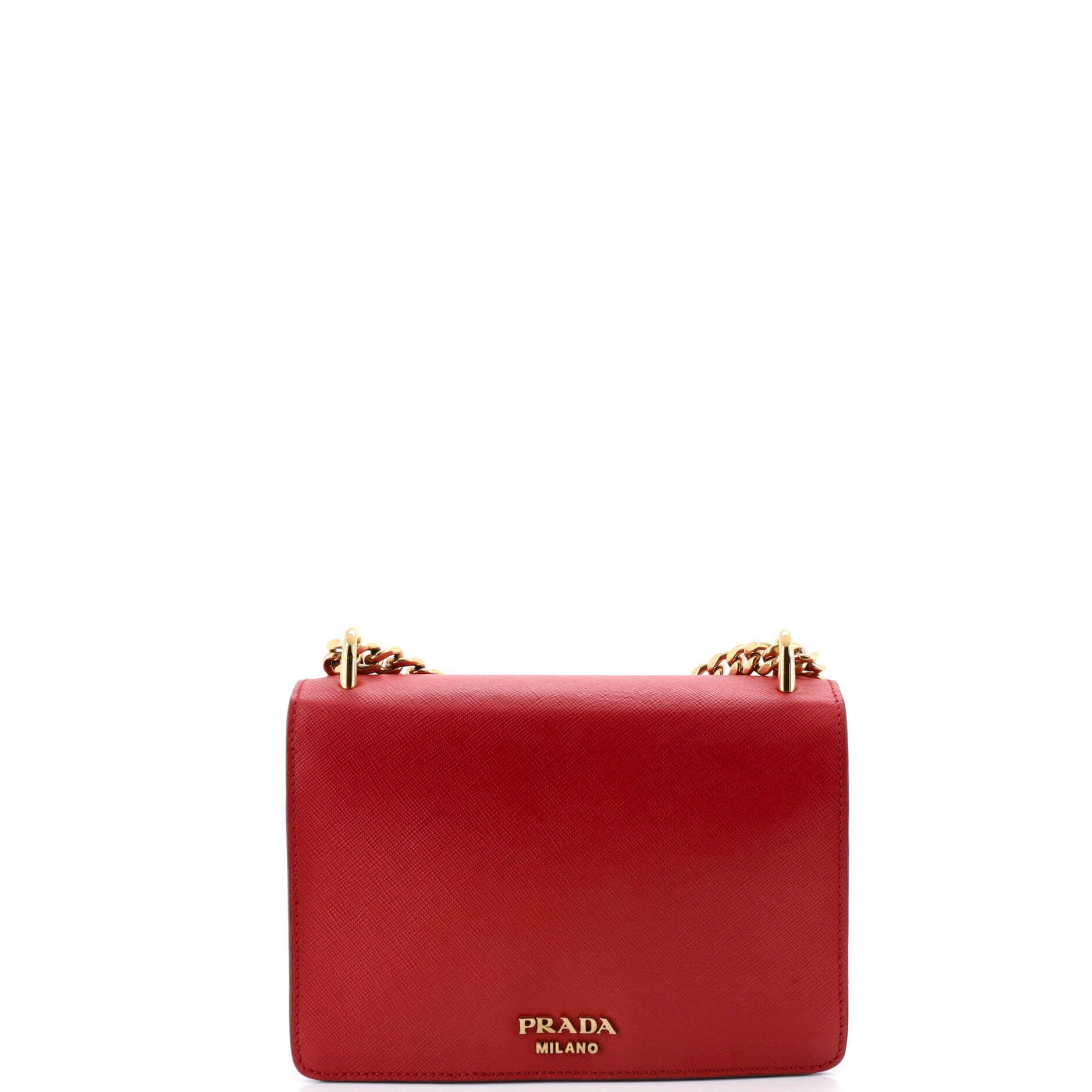 Envelope Flap Chain Shoulder bag Saffiano Leather Small
