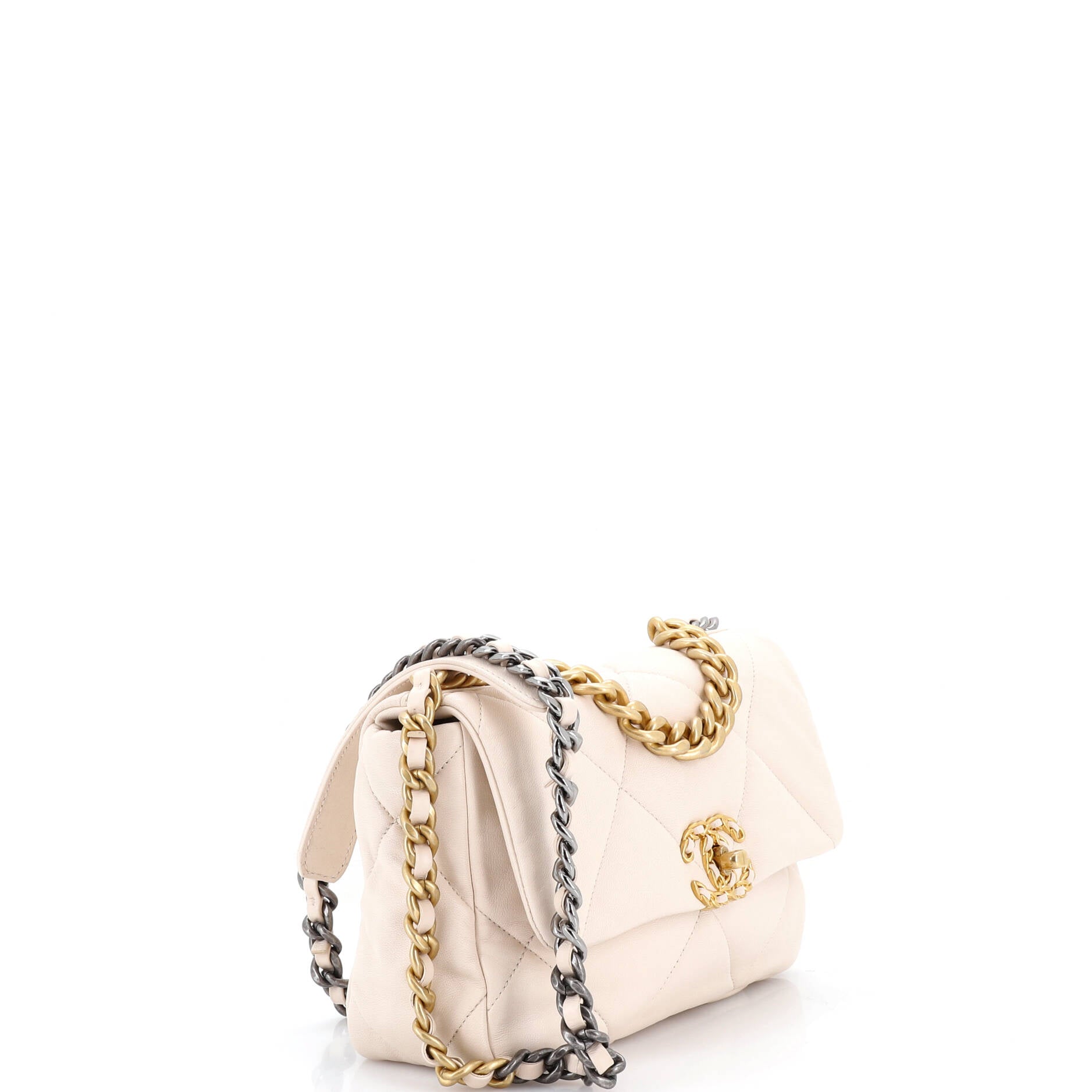 19 Flap Bag Quilted Leather Medium