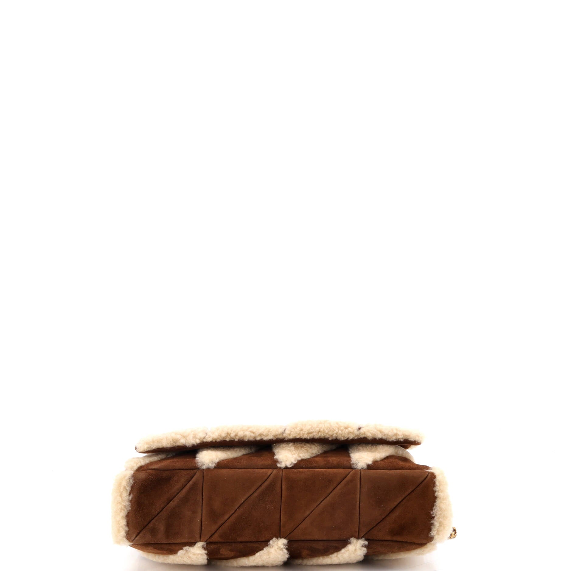 Jamie Flap Bag Quilted Suede and Shearling Medium