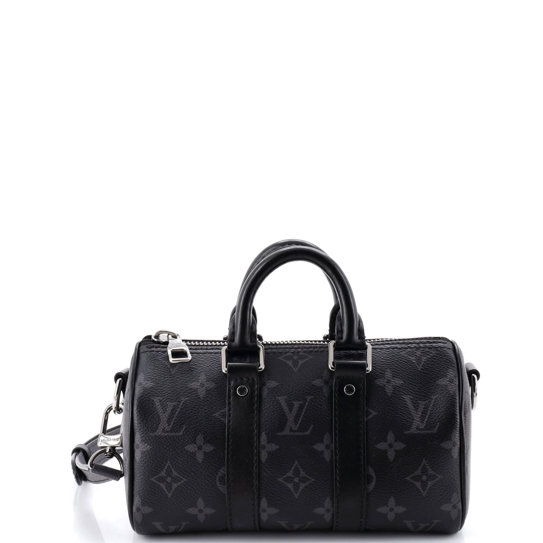 Keepall Bandouliere Bag Reverse Monogram Eclipse Canvas XS