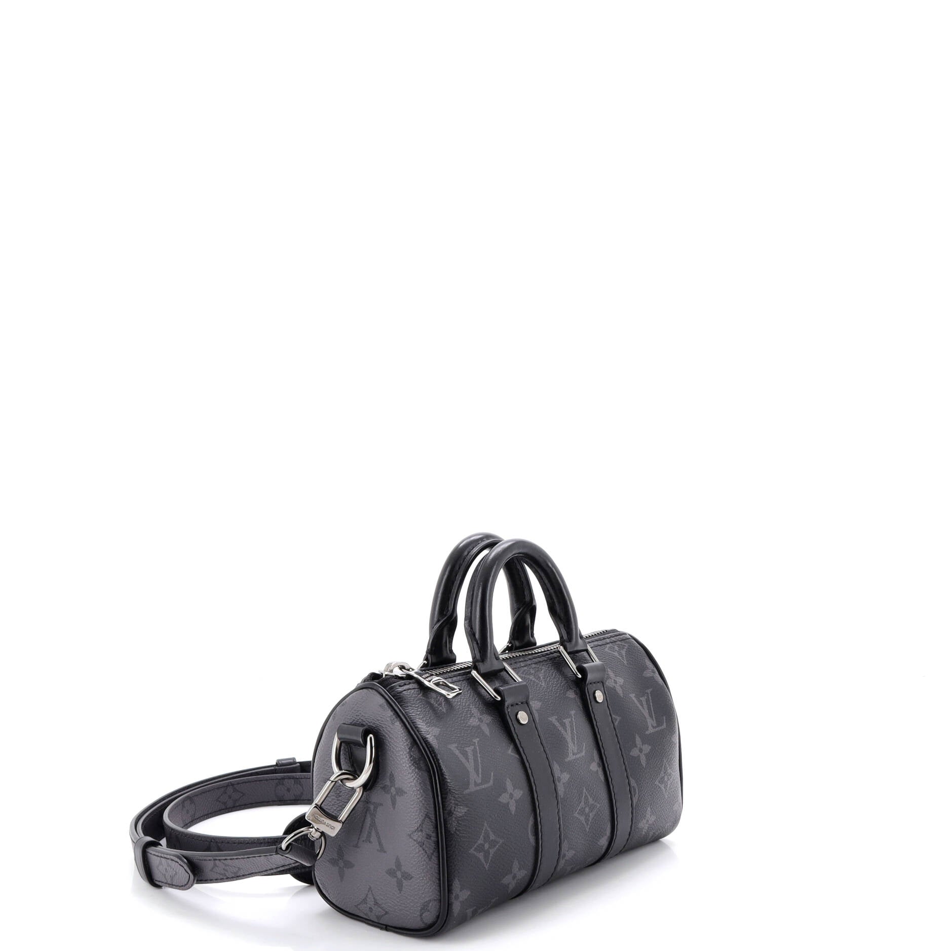 Keepall Bandouliere Bag Reverse Monogram Eclipse Canvas XS