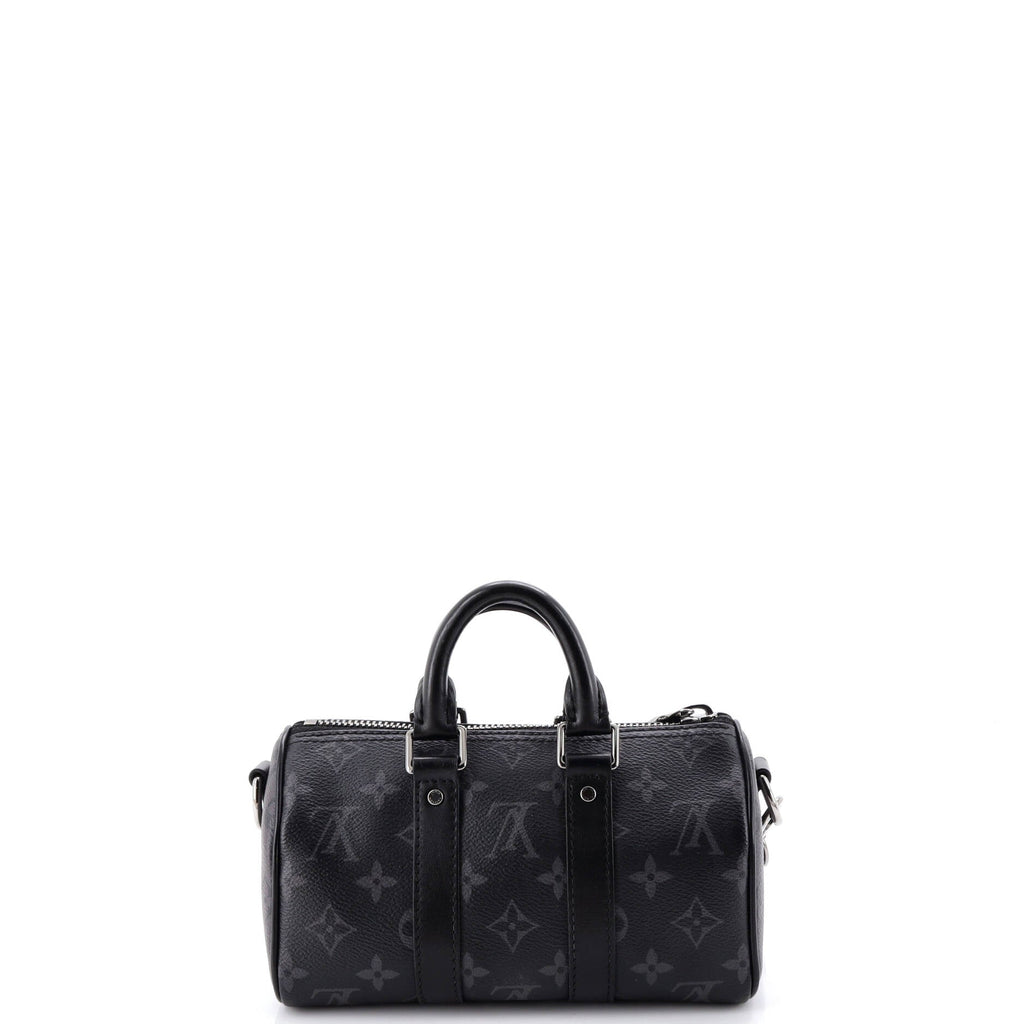 Keepall Bandouliere Bag Reverse Monogram Eclipse Canvas XS