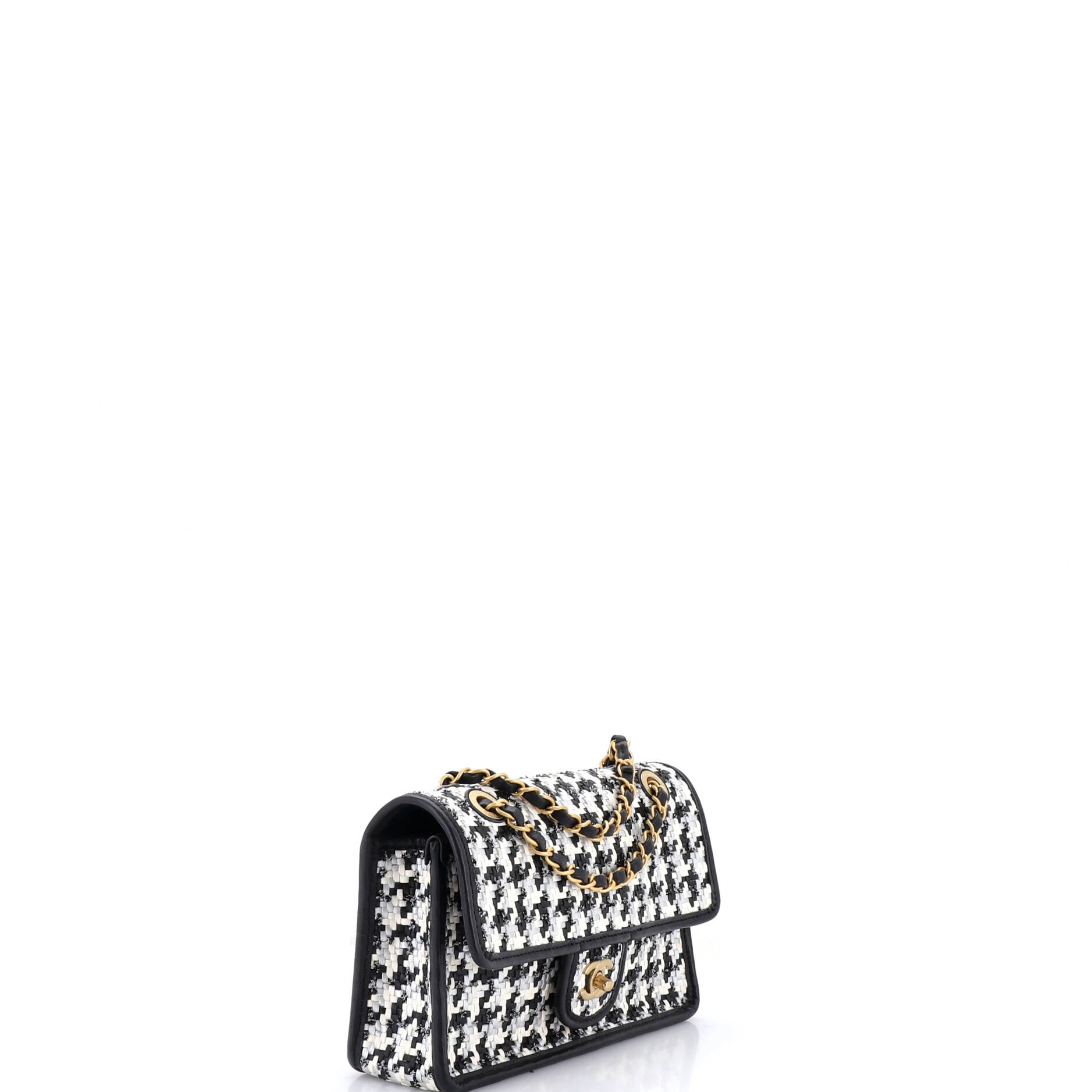 Classic Single Flap Bag Woven Lambskin and Viscose Small