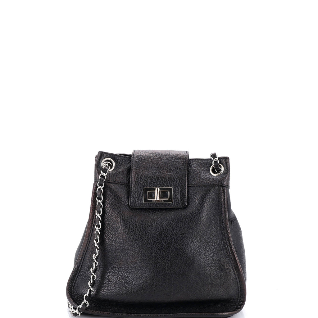 Mademoiselle Lock Accordion Shoulder Bag Leather Small