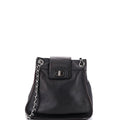 Mademoiselle Lock Accordion Shoulder Bag Leather Small