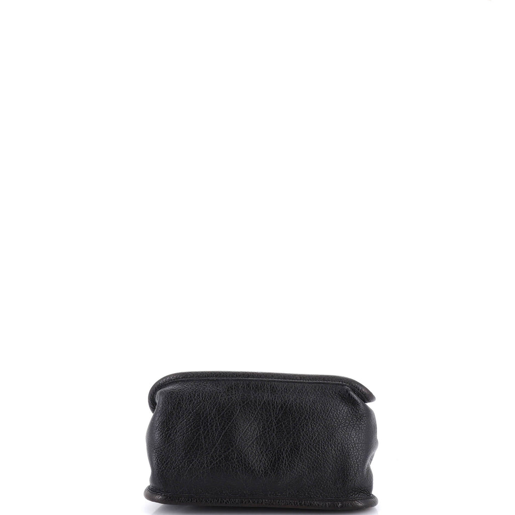 Mademoiselle Lock Accordion Shoulder Bag Leather Small
