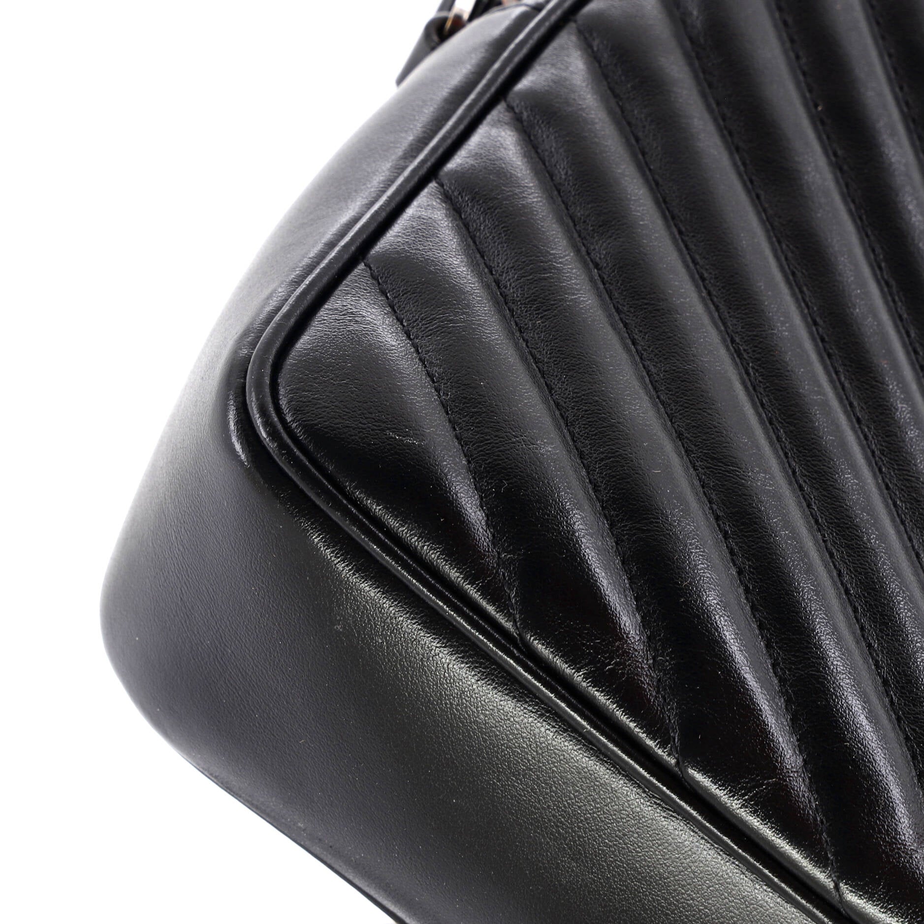 Lou Camera Bag Matelasse Chevron Leather Small