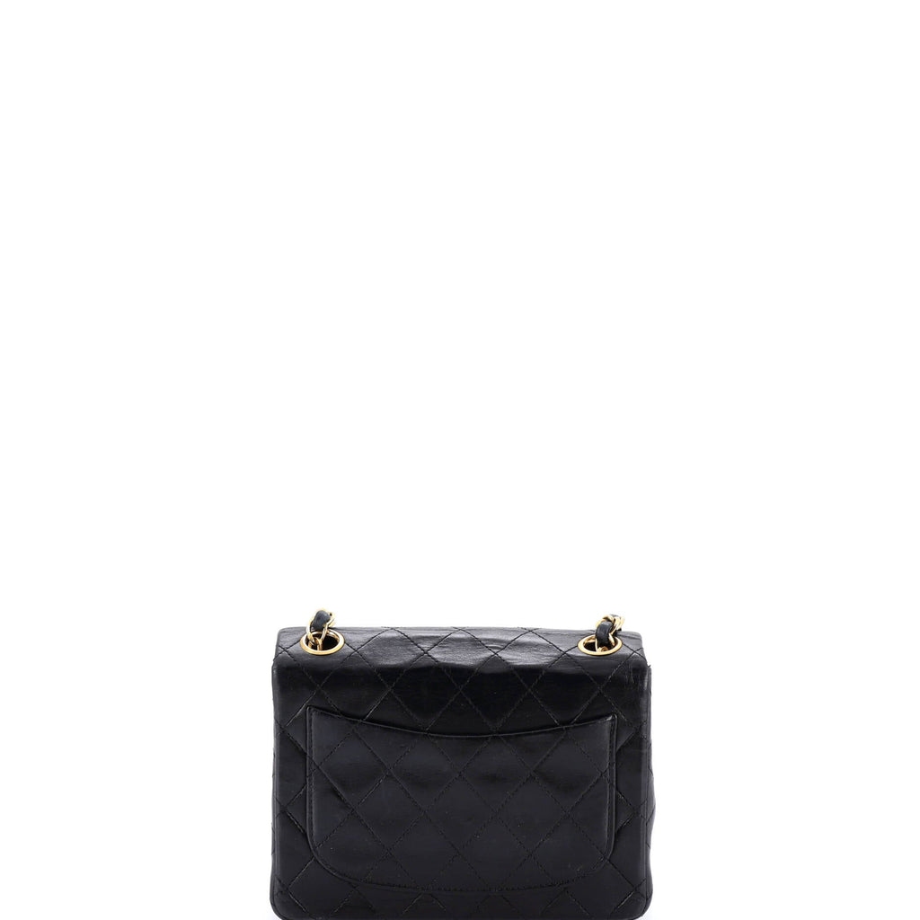 Vintage Square Classic Single Flap Bag Quilted Lambskin Mini