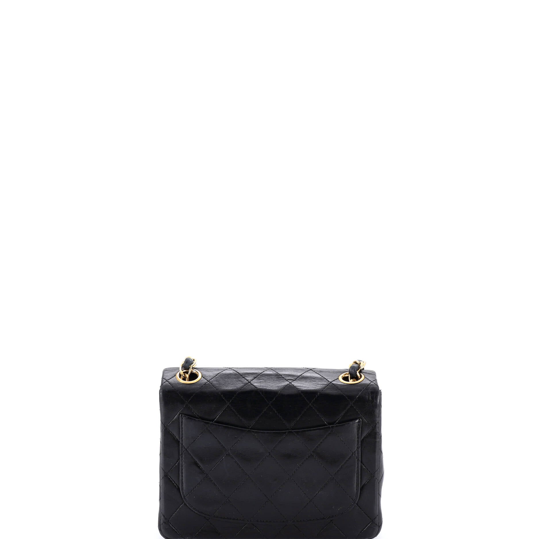 Vintage Square Classic Single Flap Bag Quilted Lambskin Mini