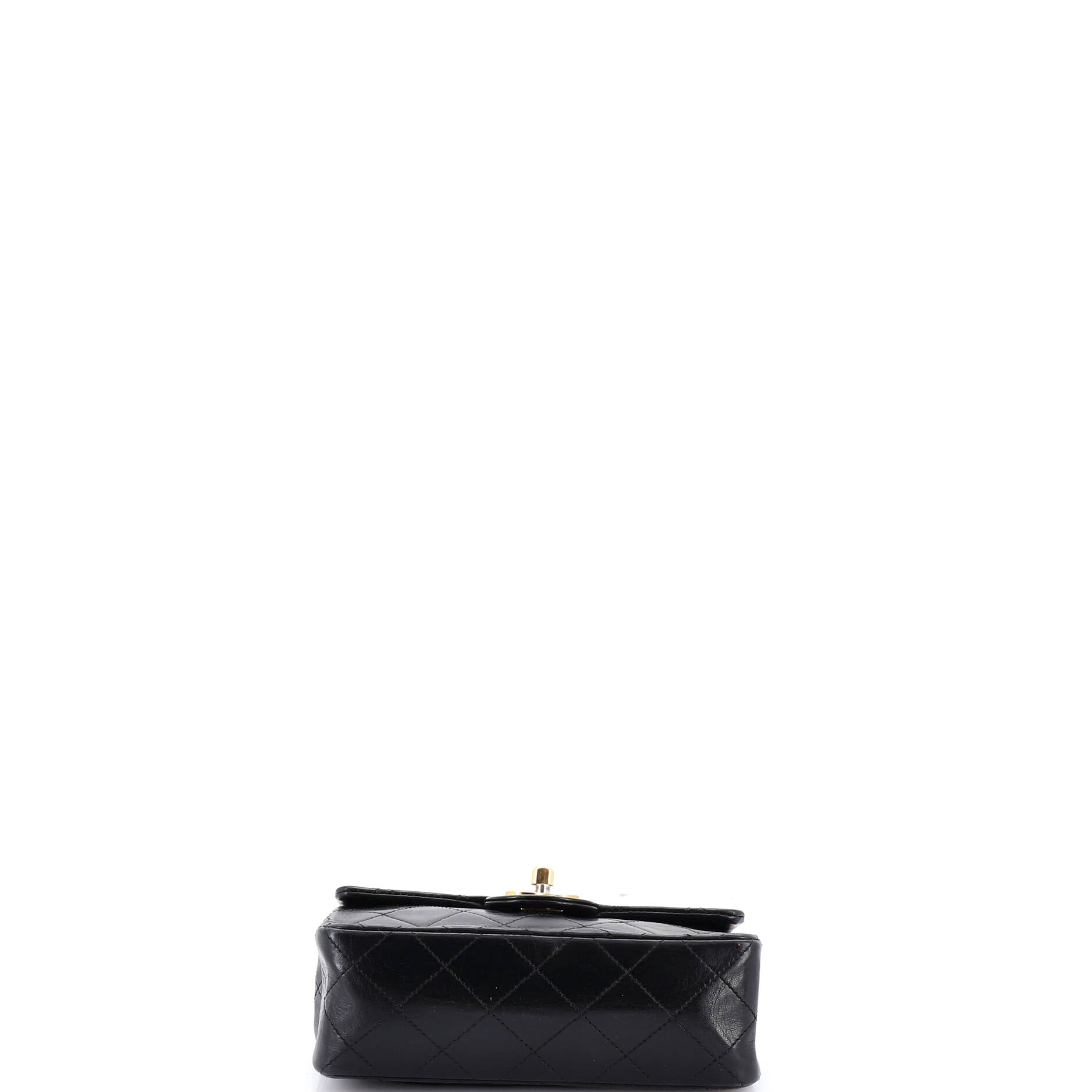 Vintage Square Classic Single Flap Bag Quilted Lambskin Mini