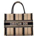 Book Tote Bayadere Stripe Embroidered Canvas Medium