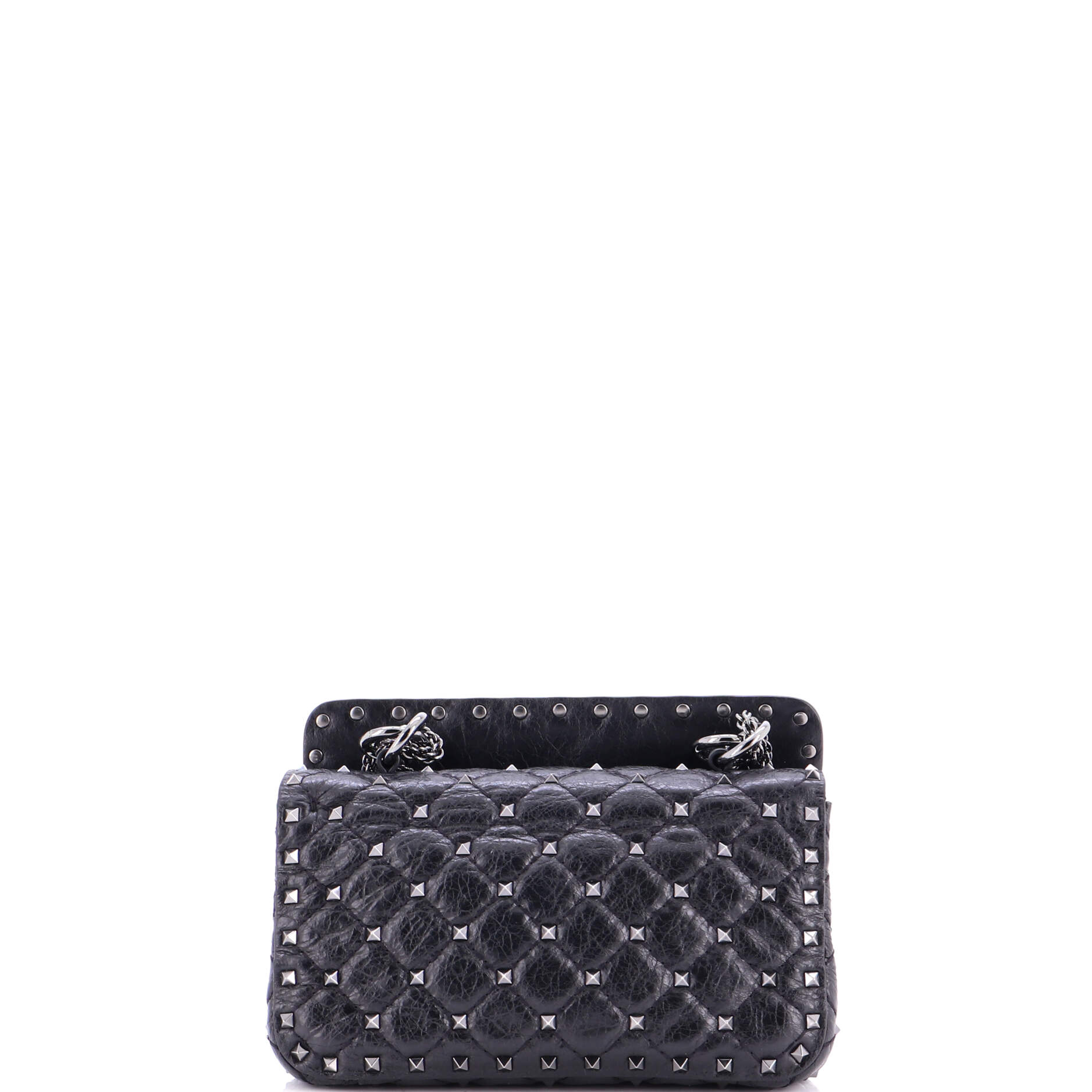 Rockstud Spike Flap Bag Quilted Leather Small