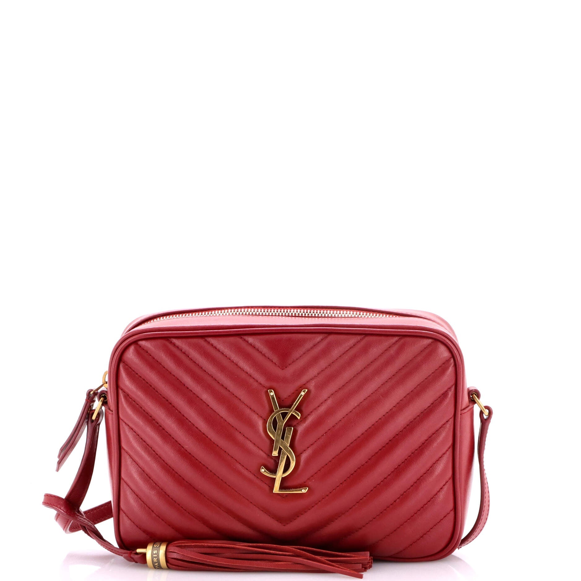 Lou Camera Bag Matelasse Chevron Leather Small