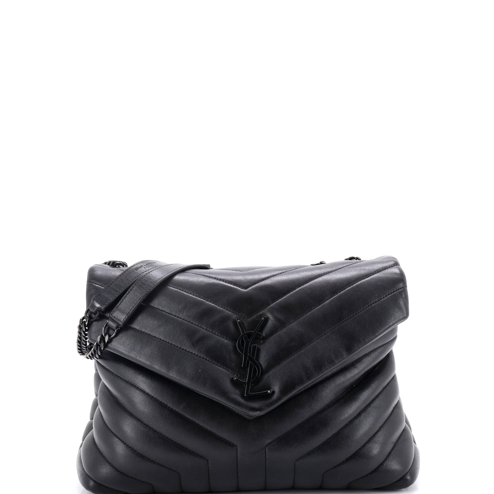 Loulou Shoulder Bag Matelasse Chevron Leather Medium