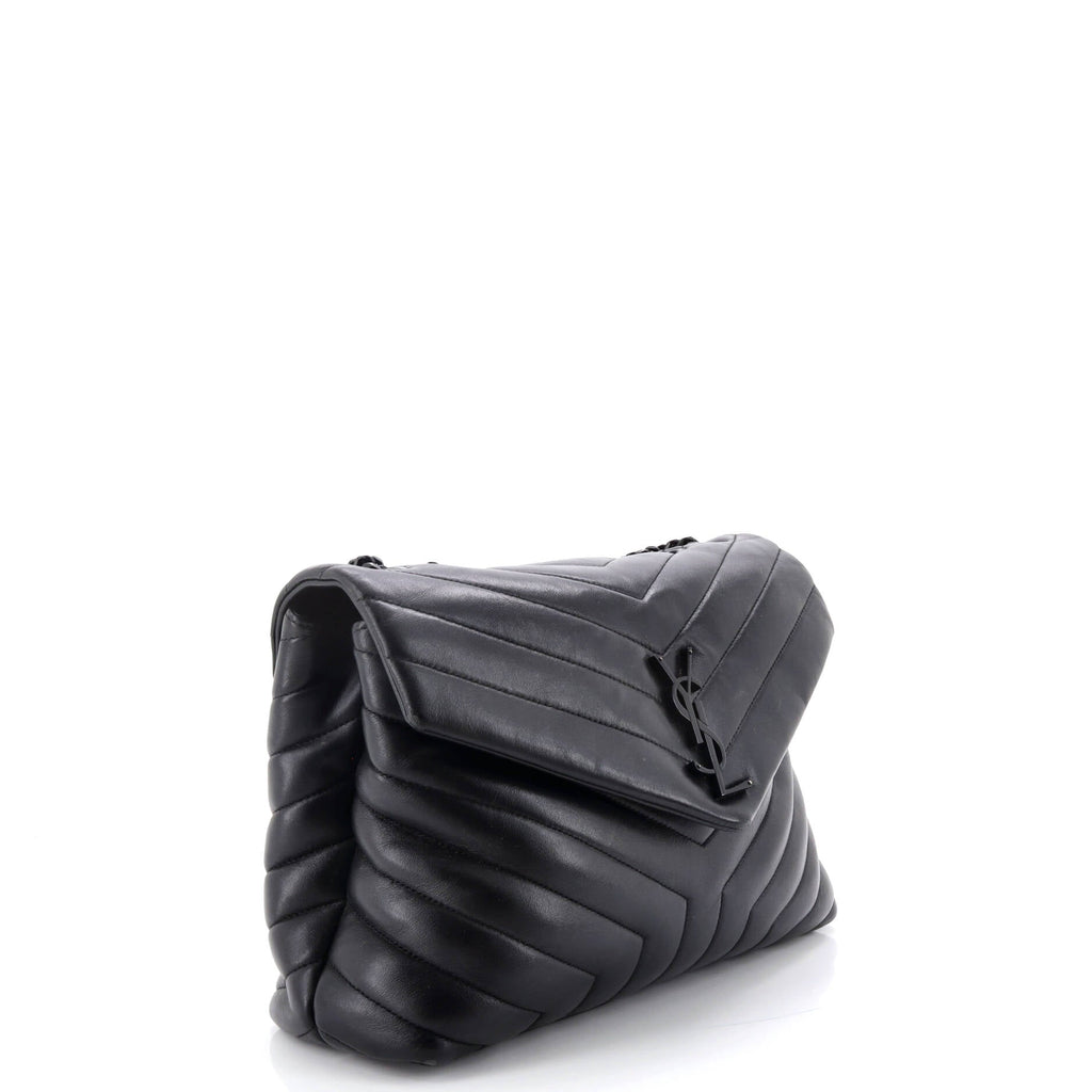 Loulou Shoulder Bag Matelasse Chevron Leather Medium
