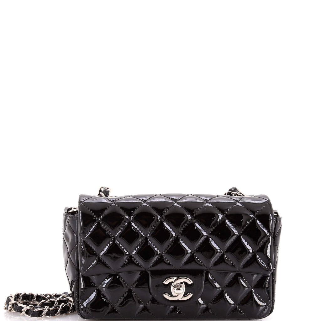 Classic Single Flap Bag Quilted Patent Mini