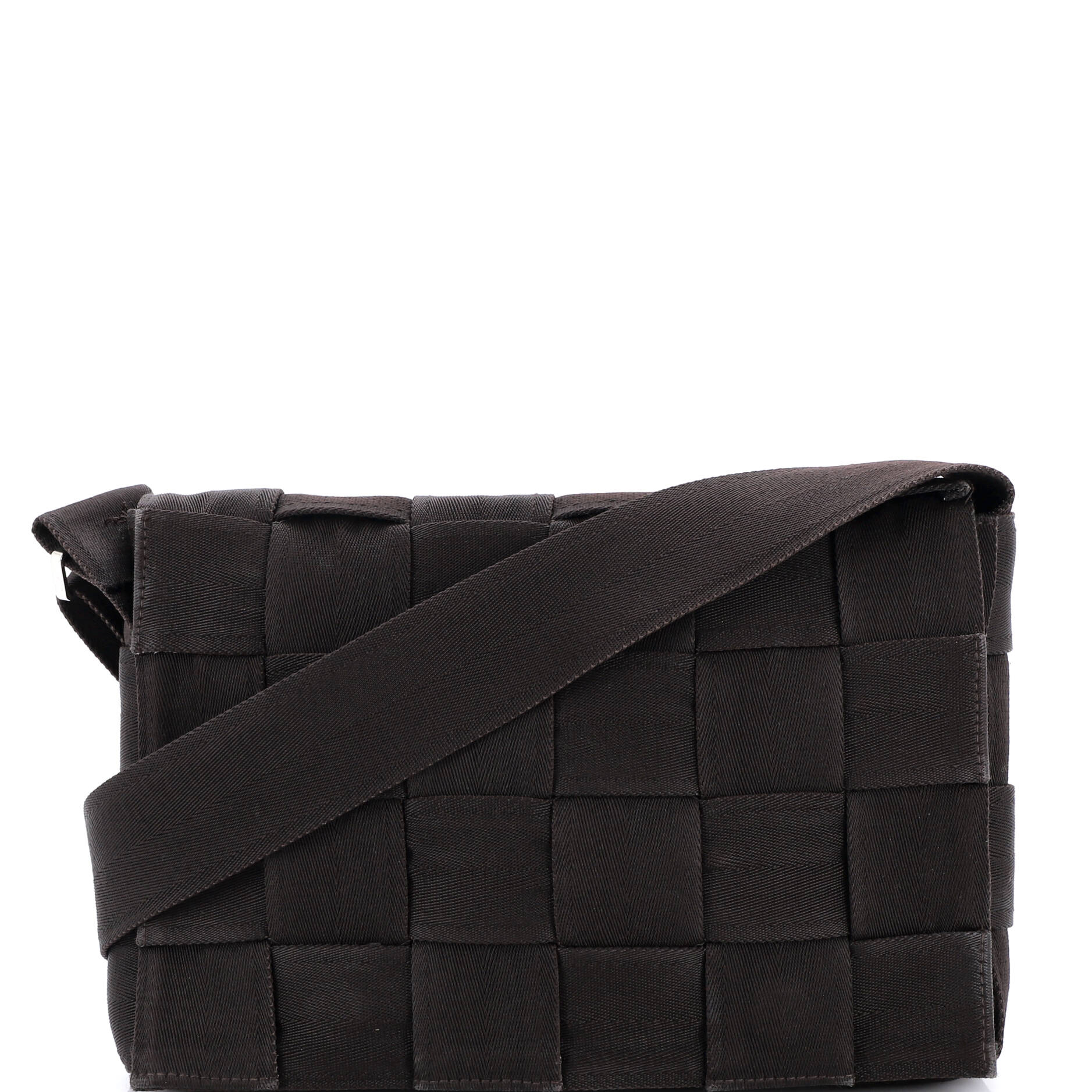 Cassette Crossbody Bag Maxi Intrecciato Webbed Canvas Large
