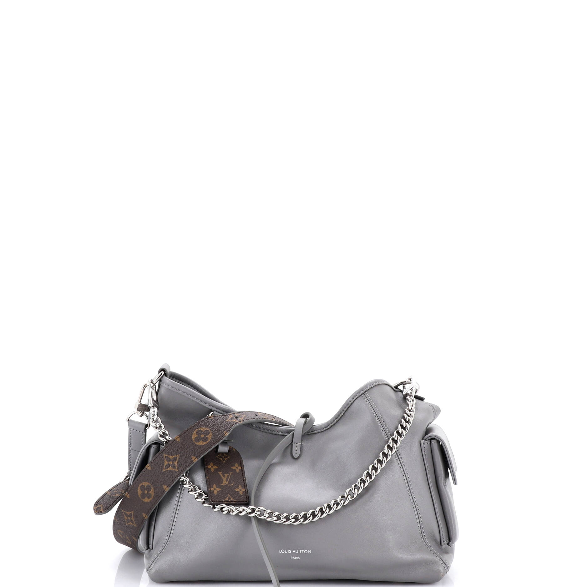 CarryAll Cargo Hobo Leather with Monogram Canvas PM