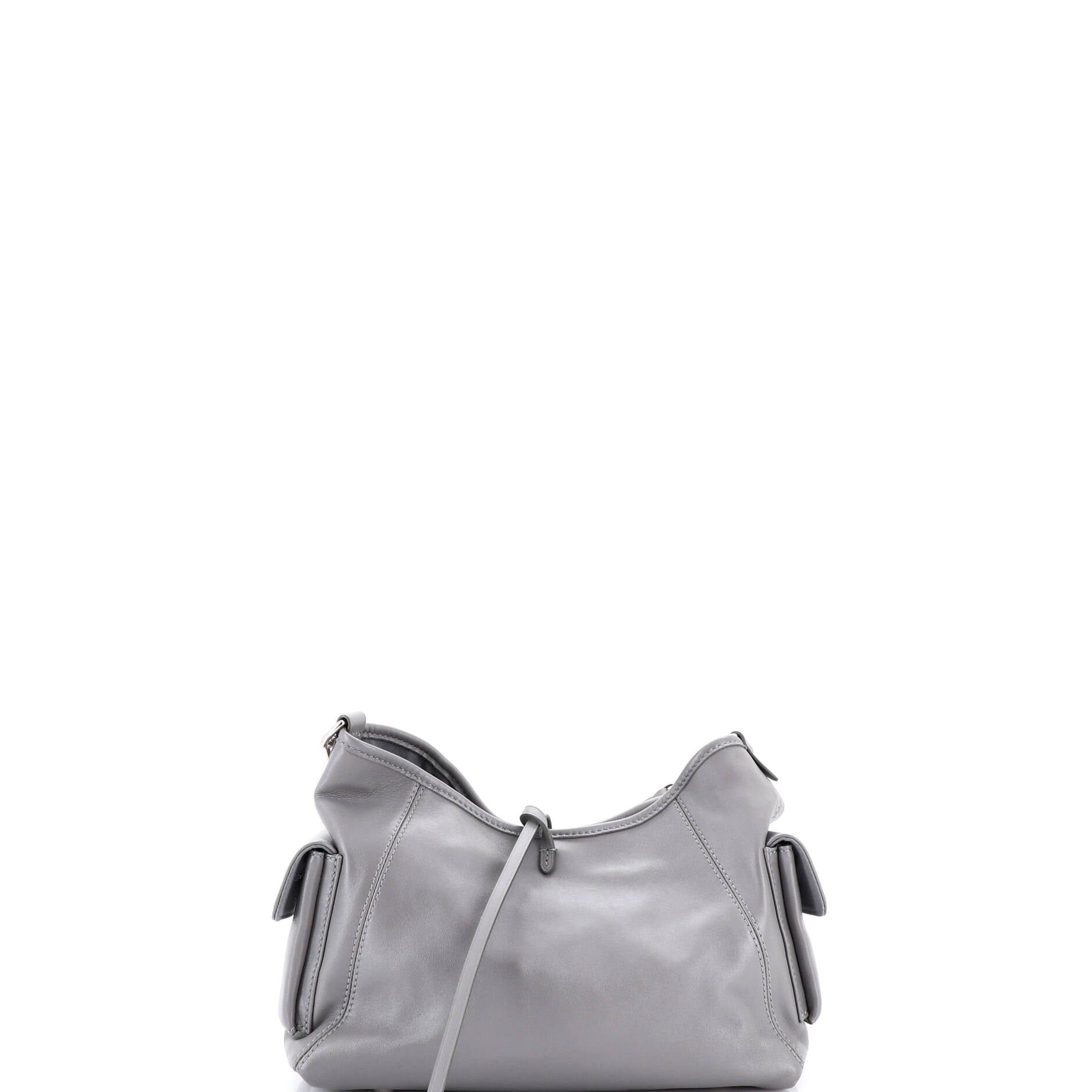 CarryAll Cargo Hobo Leather with Monogram Canvas PM