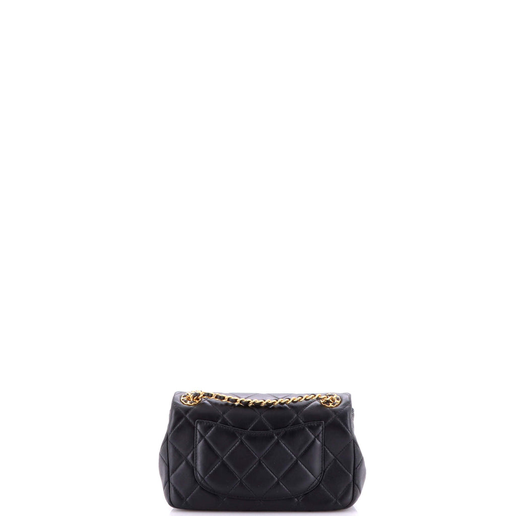 Chain Infinity Flap Bag Quilted Lambskin Mini