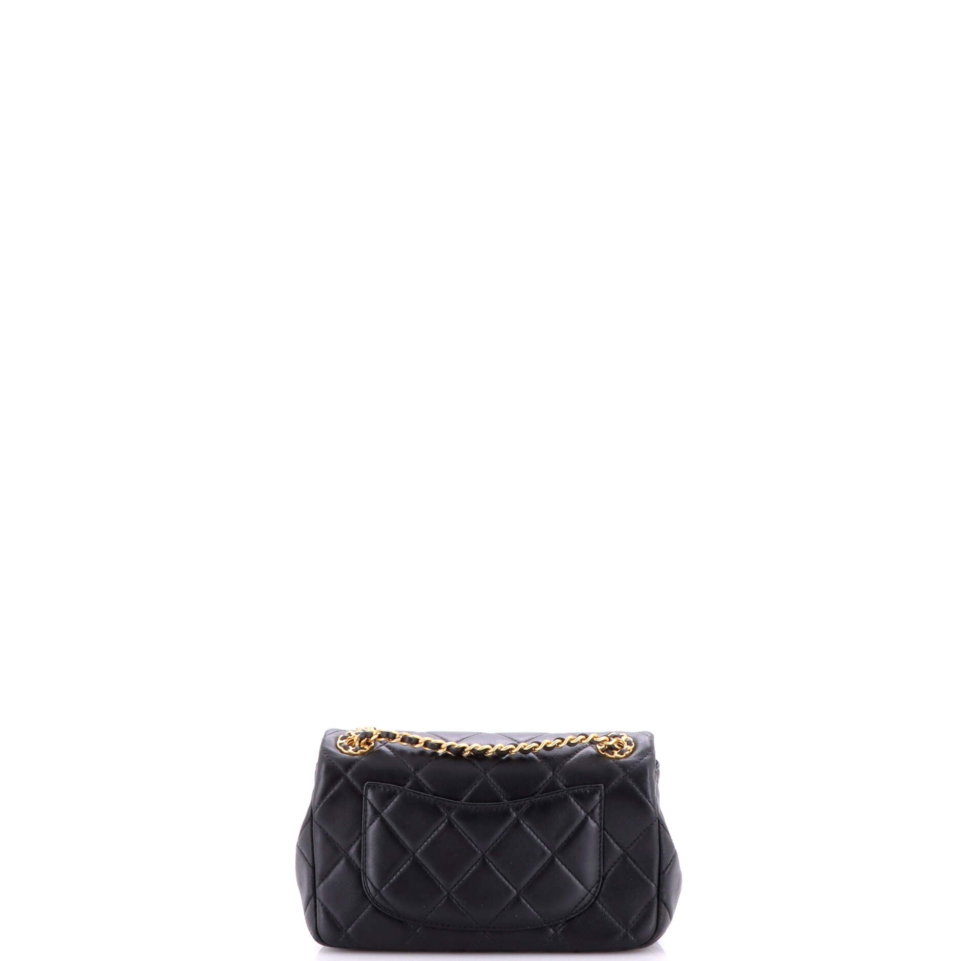 Chain Infinity Flap Bag Quilted Lambskin Mini