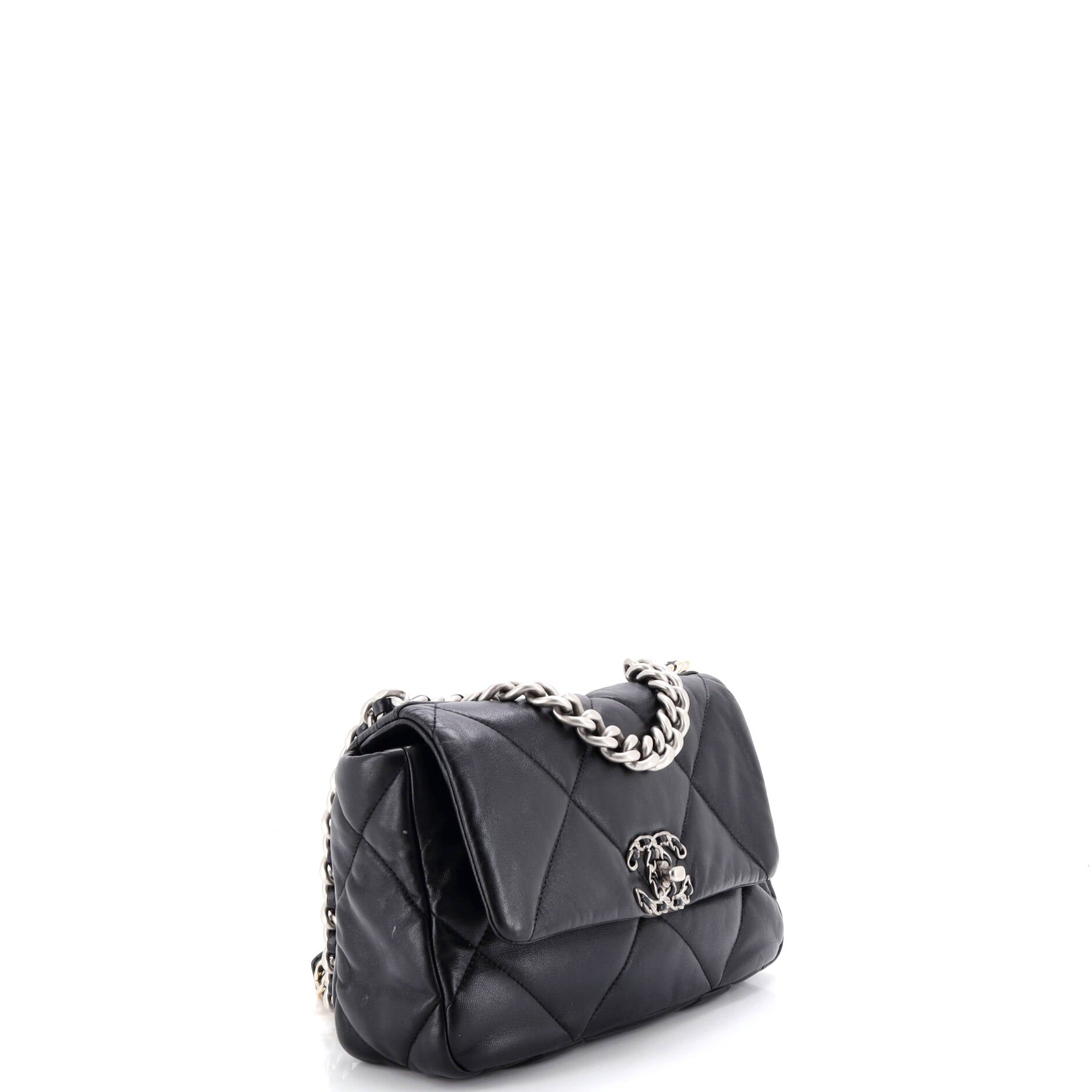 19 Flap Bag Quilted Leather Medium