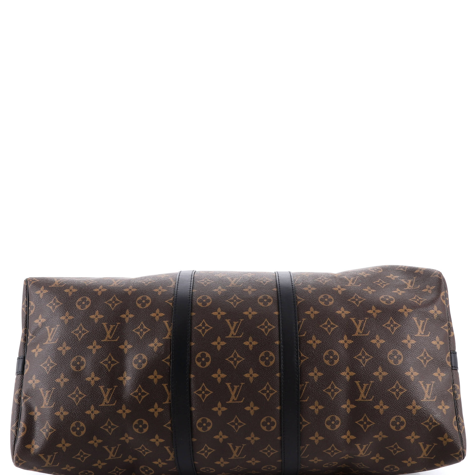Keepall Bandouliere Bag Macassar Monogram Canvas with Leather 50