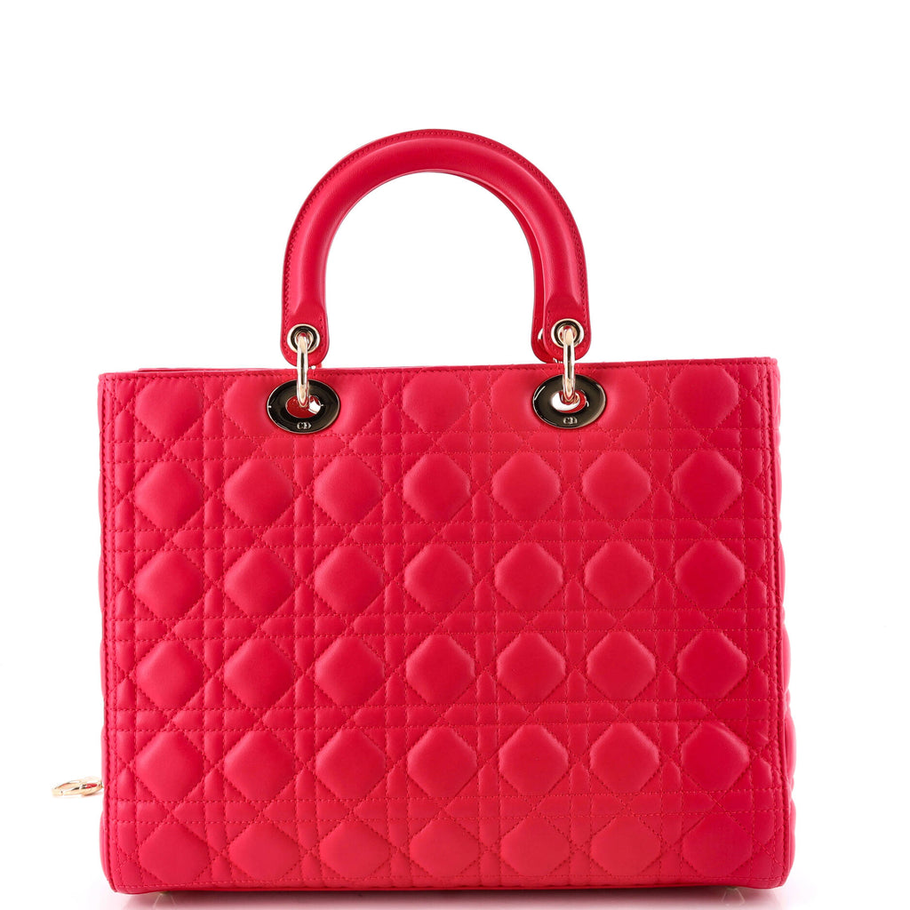 Lady Dior Bag Cannage Quilt Lambskin Large