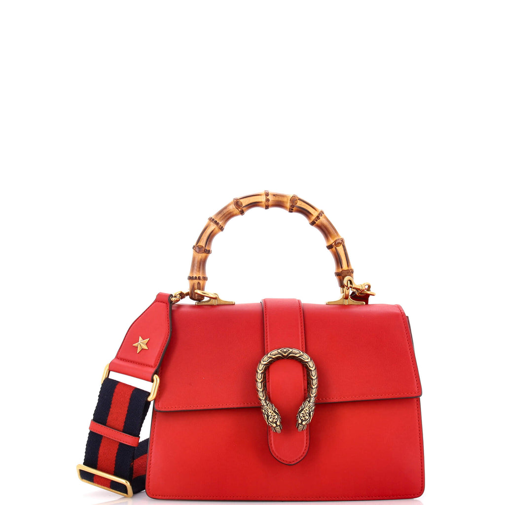 Dionysus Bamboo Top Handle Bag Leather Medium