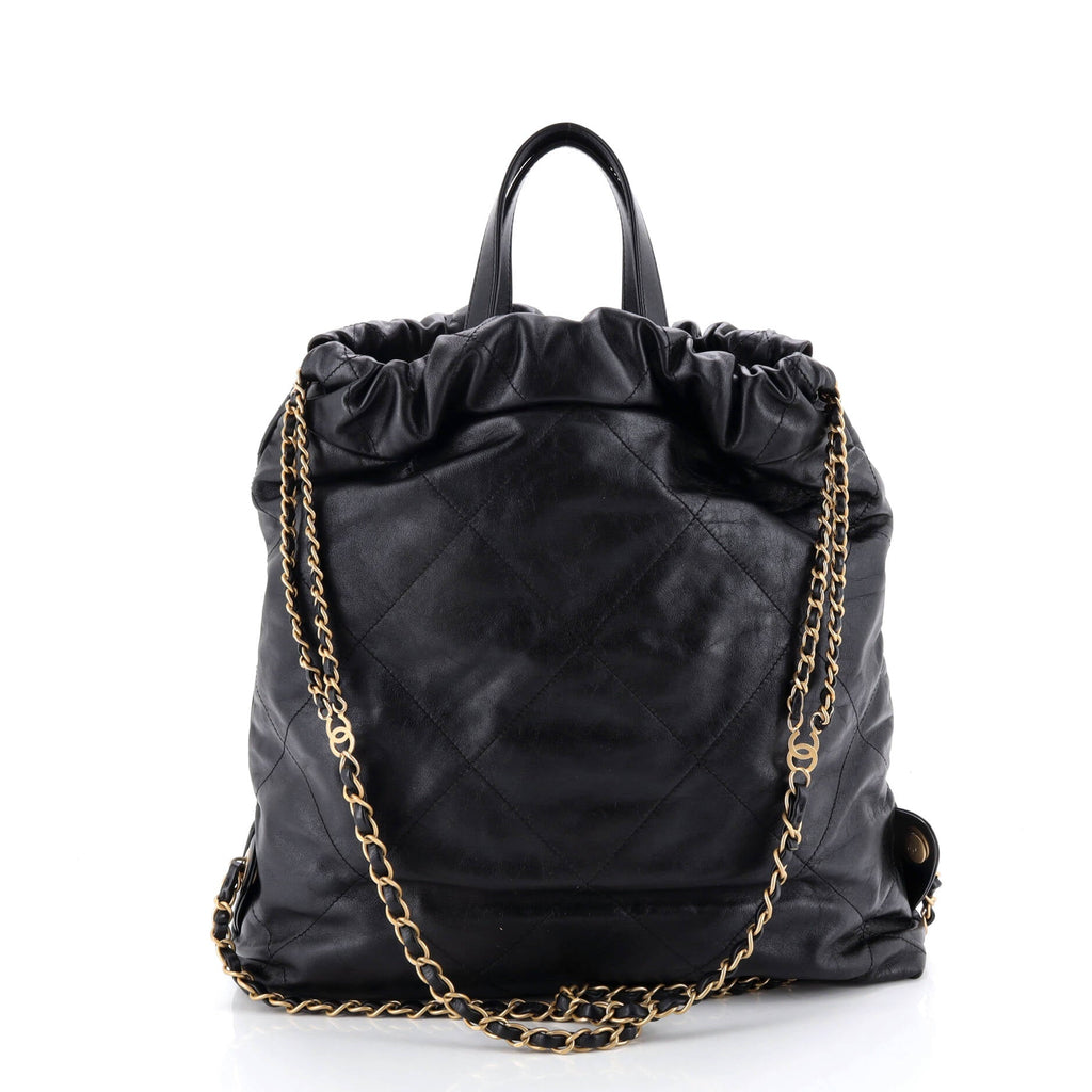 22 Chain Backpack Quilted Calfskin Large
