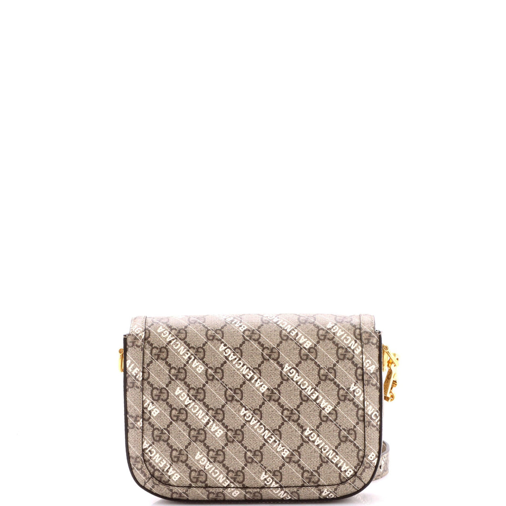 x Balenciaga The Hacker Project Horsebit 1955 Shoulder Bag GG Coated Canvas Mini