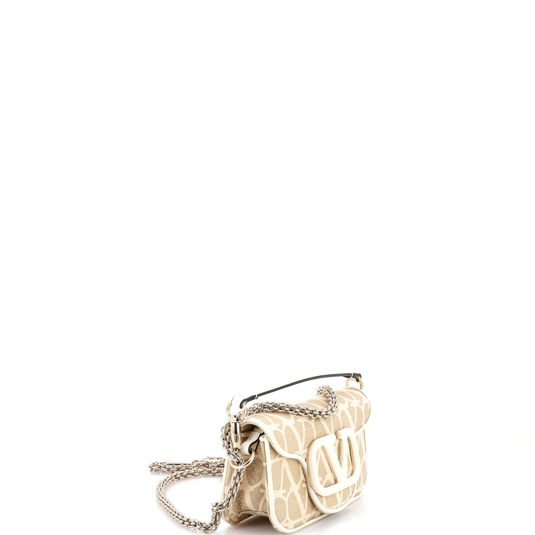 VLogo Loco Flap Shoulder Bag Toile Iconograph Fabric Small