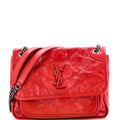 Niki Chain Flap Bag Matelasse Chevron Leather Baby