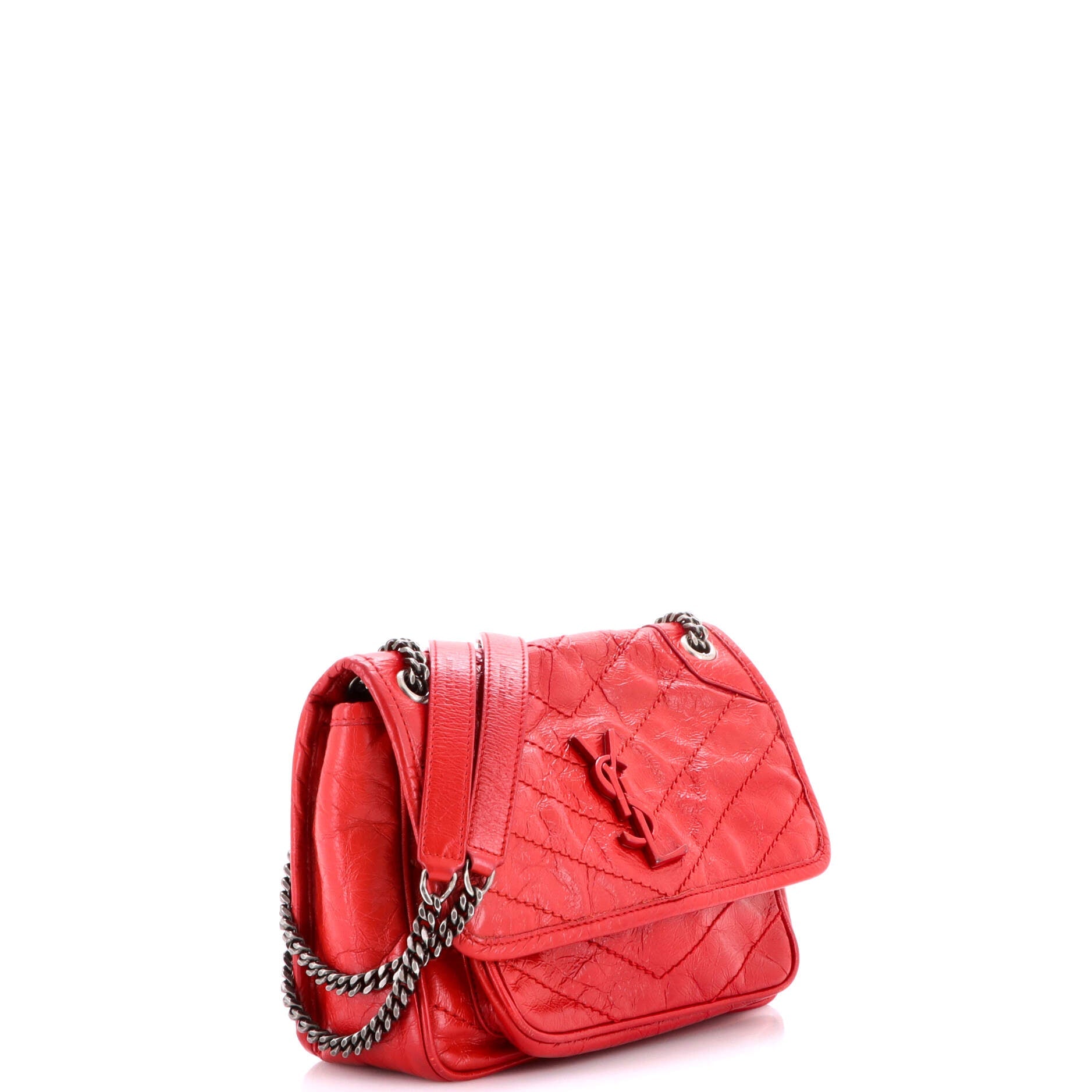 Niki Chain Flap Bag Matelasse Chevron Leather Baby