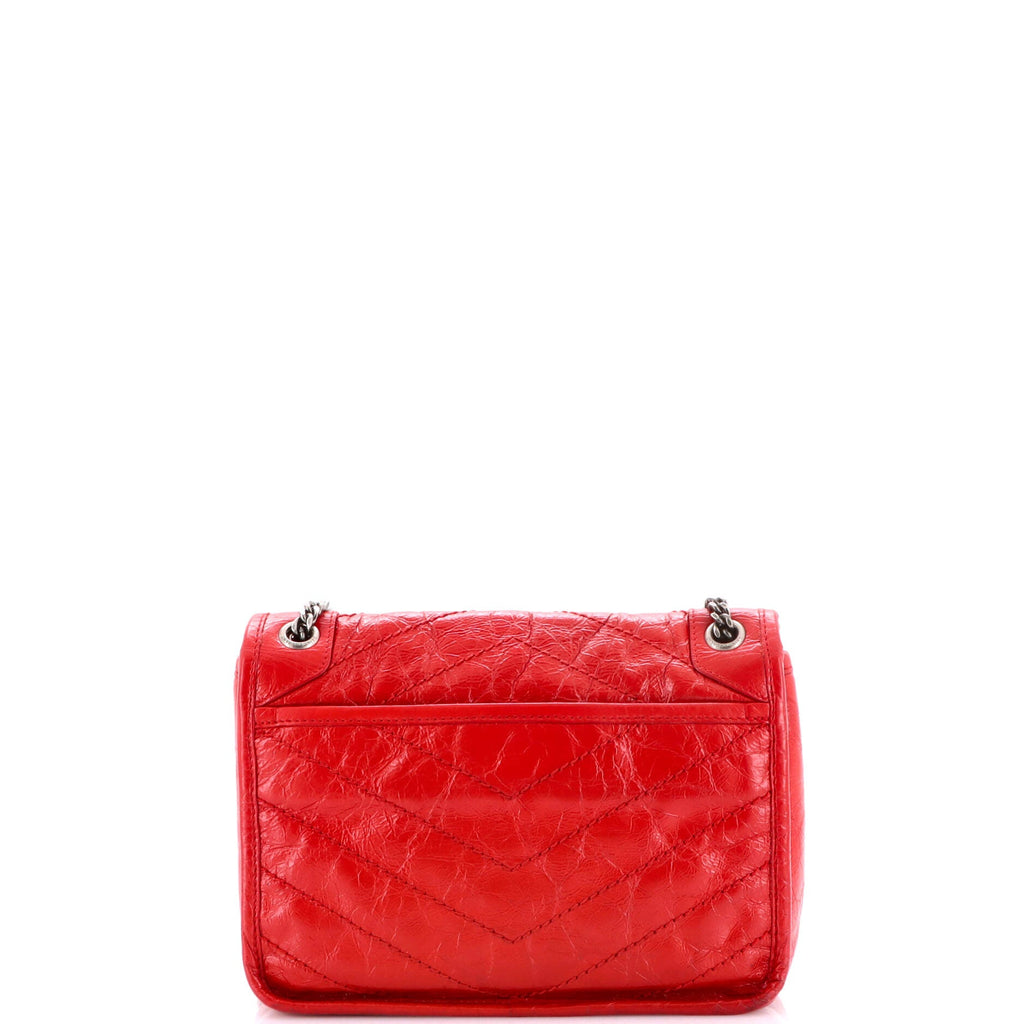 Niki Chain Flap Bag Matelasse Chevron Leather Baby