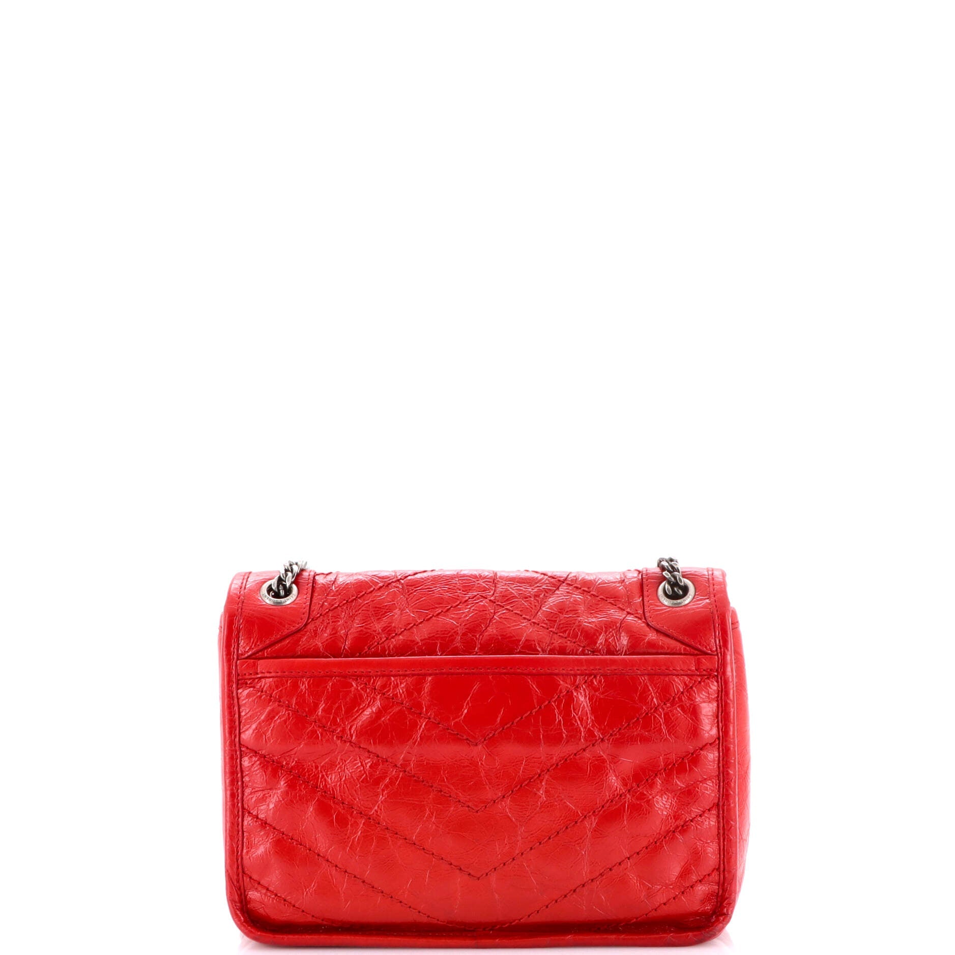 Niki Chain Flap Bag Matelasse Chevron Leather Baby