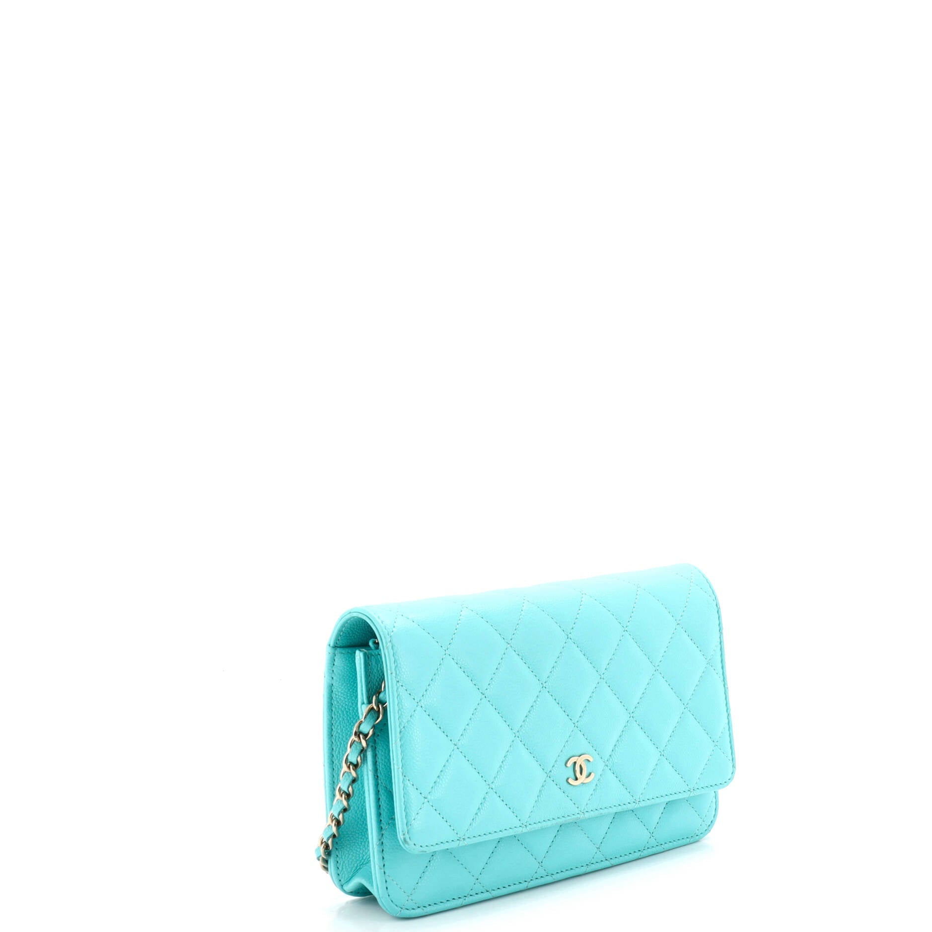Wallet on Chain Quilted Caviar