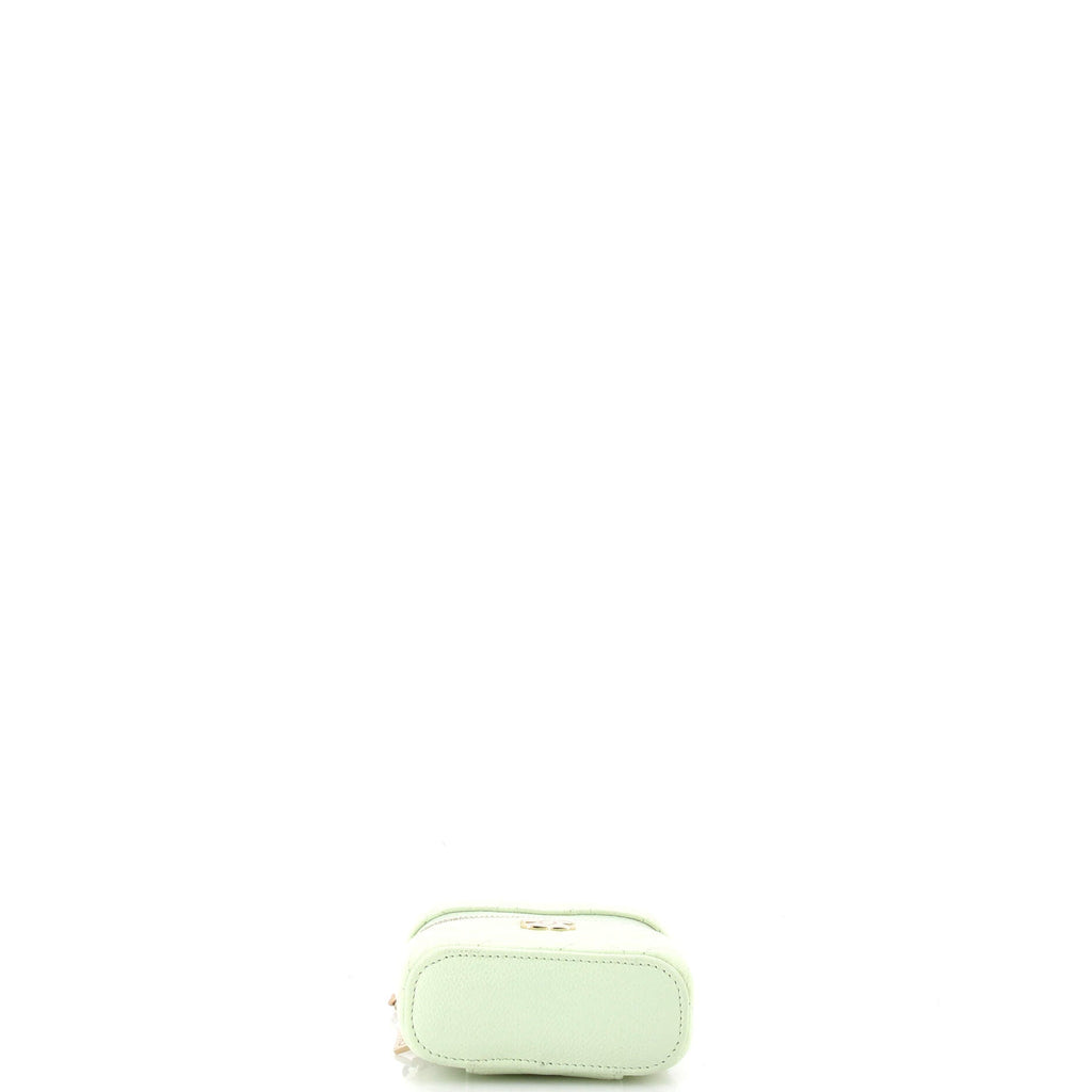 Handle with Care Vanity Case with Chain Quilted Caviar