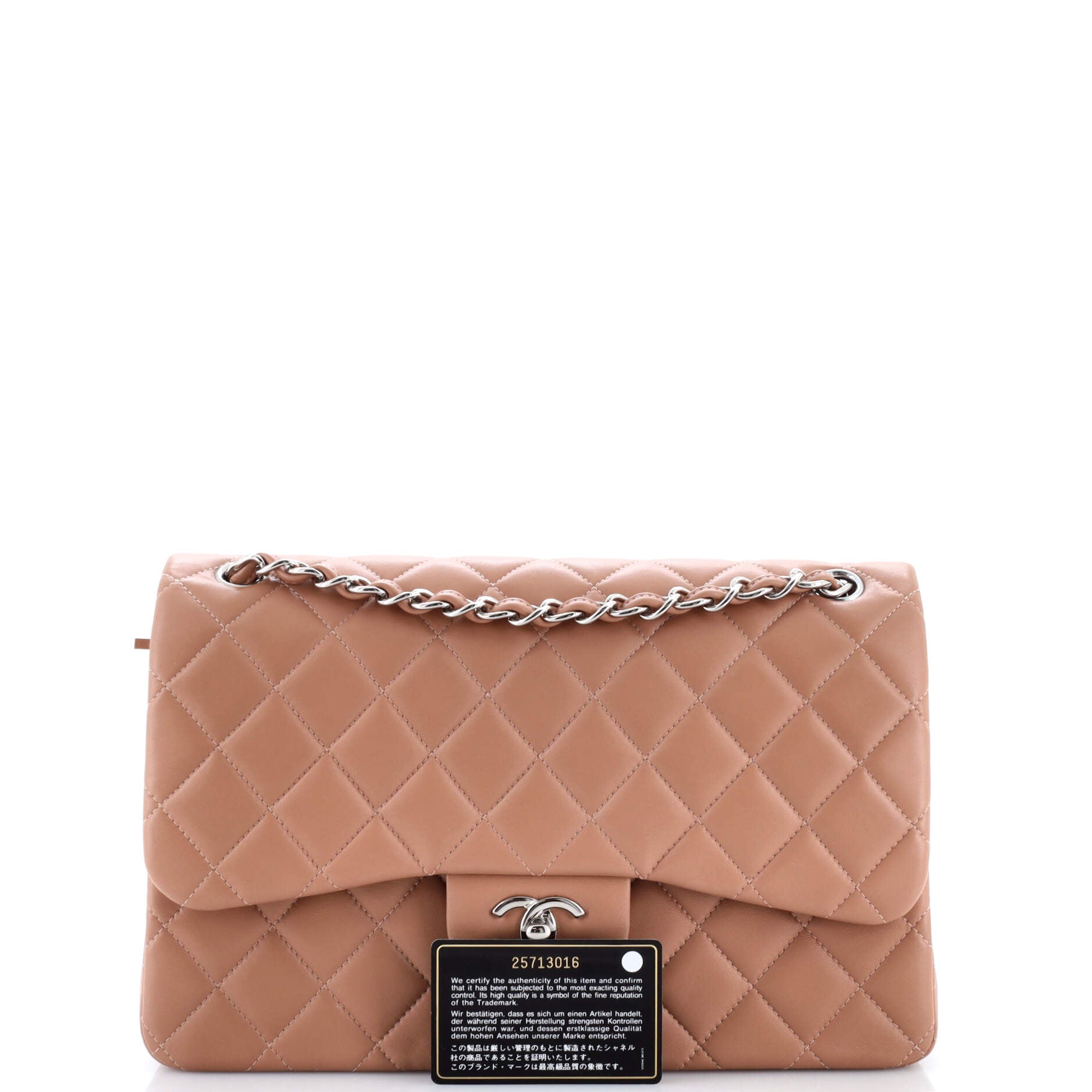 Classic Double Flap Bag Quilted Lambskin Jumbo
