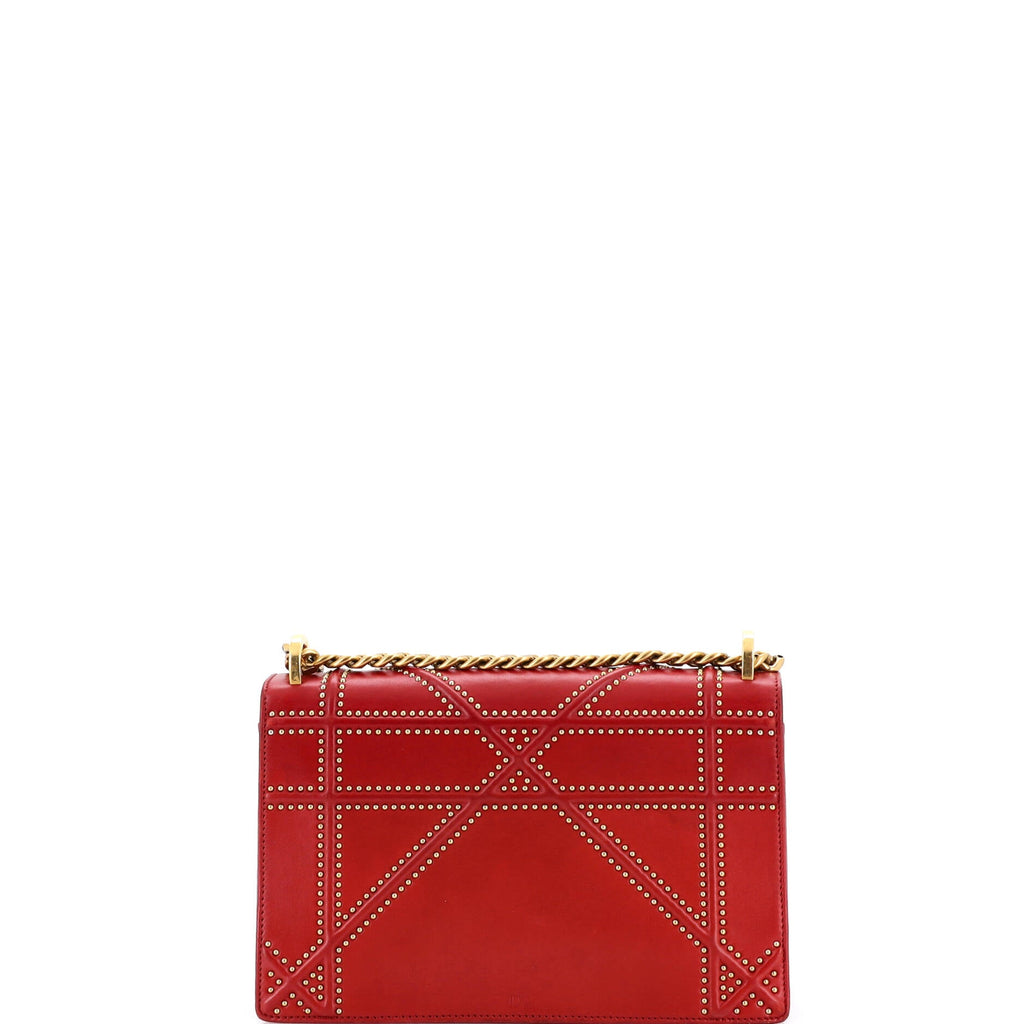 Diorama Flap Bag Studded Leather Medium