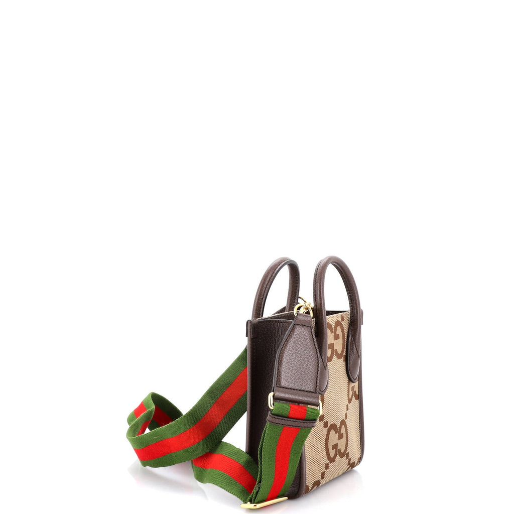 Vertical Tote Jumbo GG Canvas Mini