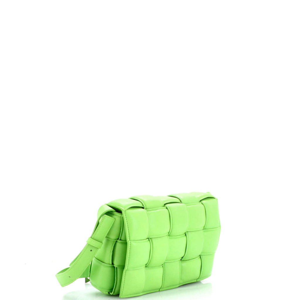 Cassette Crossbody Bag Padded Maxi Intrecciato Leather Small