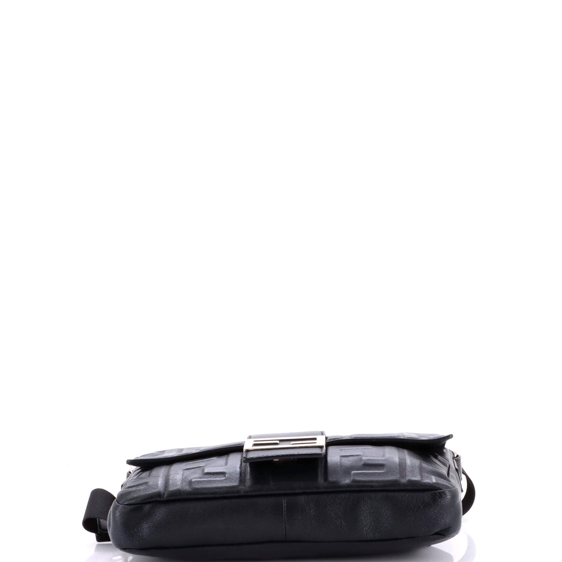 Baguette Convertible Belt Bag Zucca Embossed Leather Medium