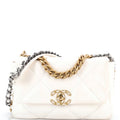 19 Flap Bag Quilted Leather Medium