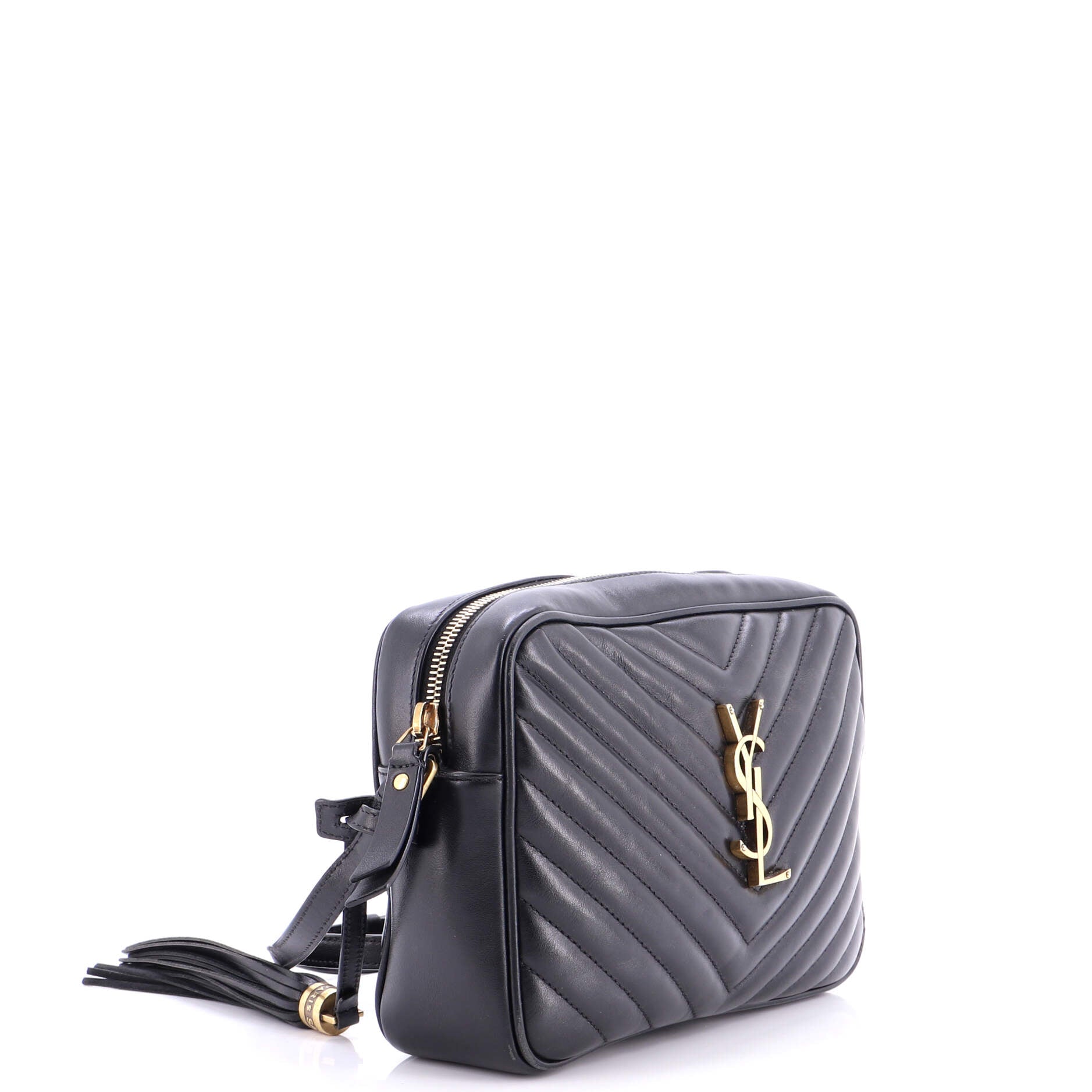 Lou Camera Bag Matelasse Chevron Leather Small