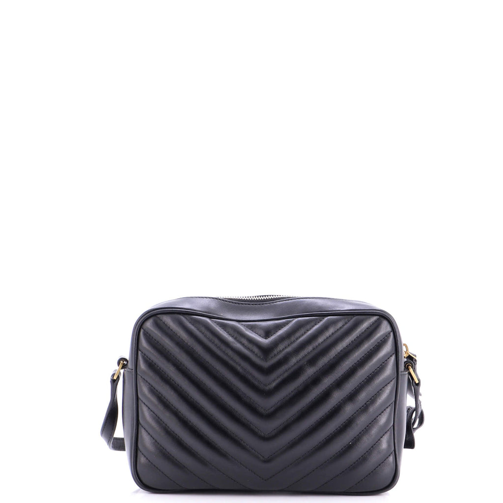 Lou Camera Bag Matelasse Chevron Leather Small
