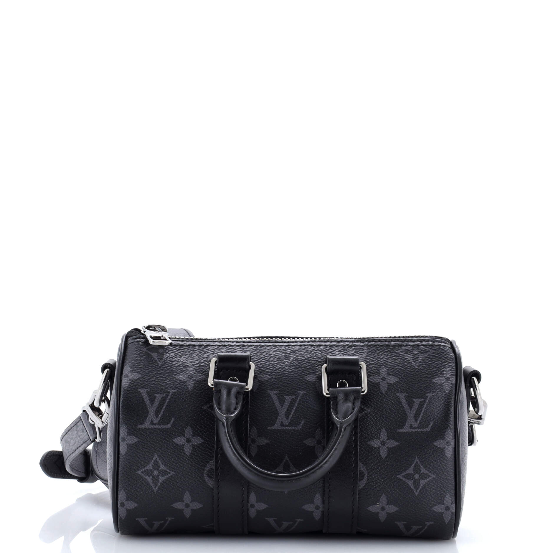 Keepall Bandouliere Bag Reverse Monogram Eclipse Canvas XS