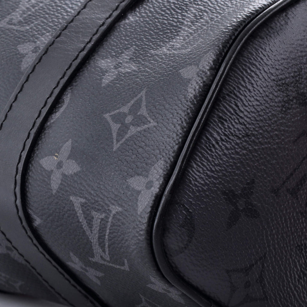 Keepall Bandouliere Bag Reverse Monogram Eclipse Canvas XS