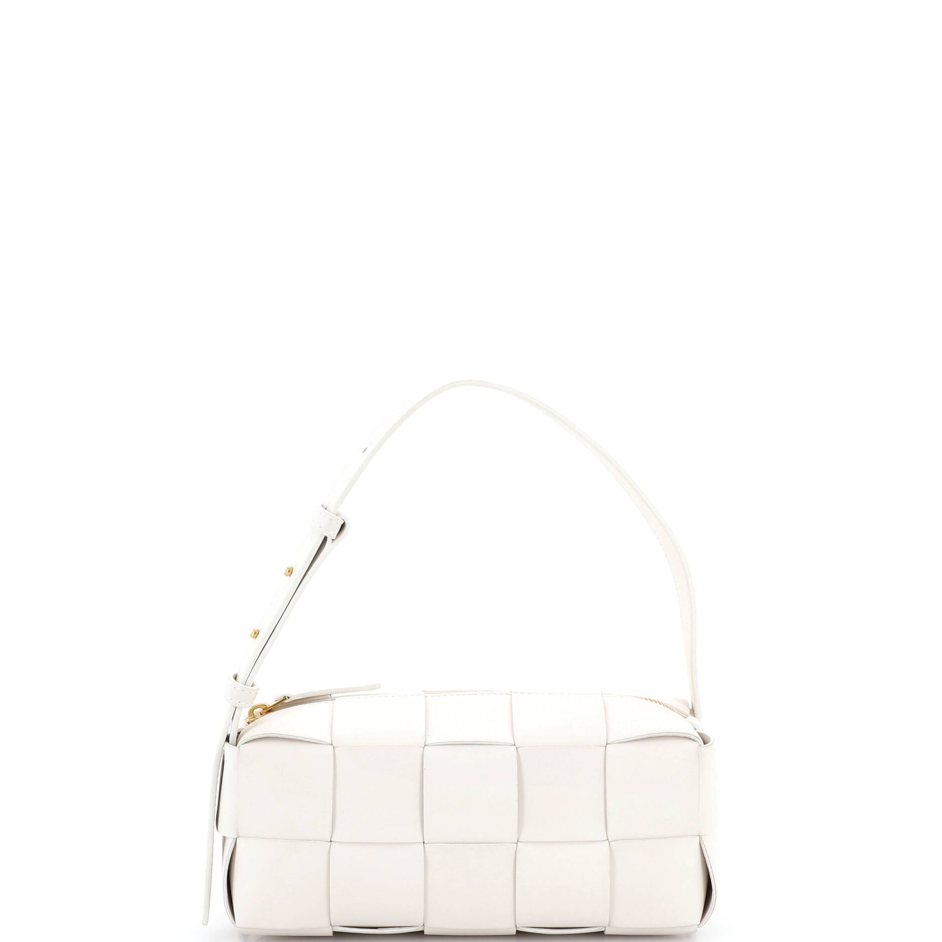 Brick Cassette Shoulder Bag Maxi Intrecciato Leather Small
