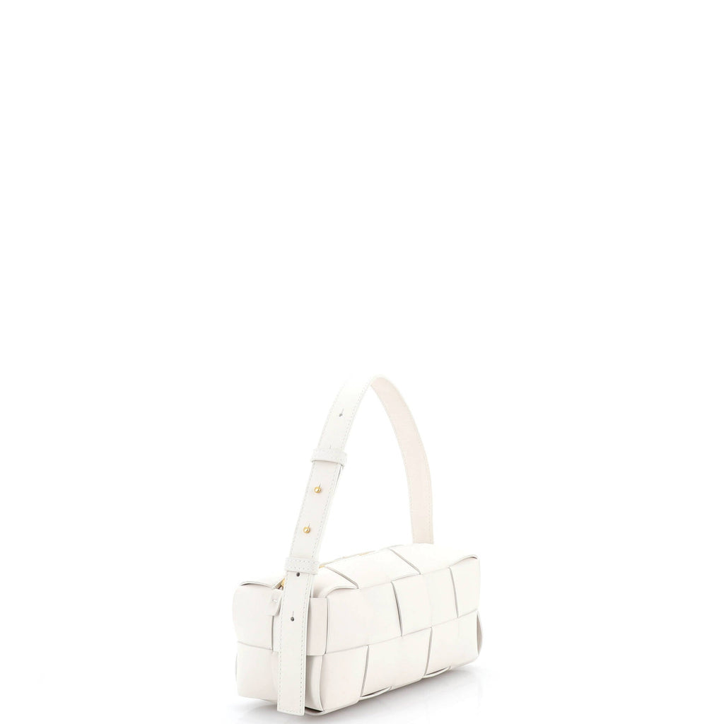 Brick Cassette Shoulder Bag Maxi Intrecciato Leather Small